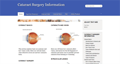 Desktop Screenshot of cataractsurgeryinformation.com